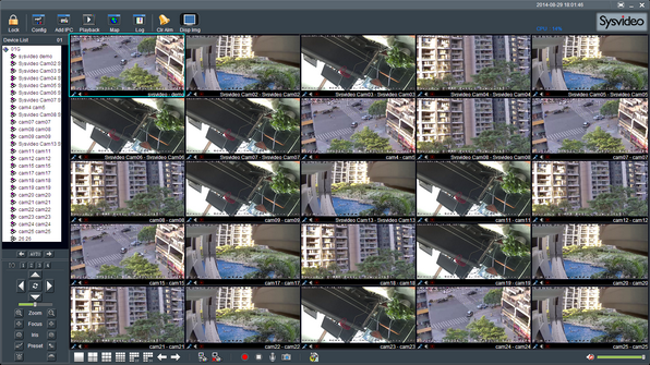 Sysvideo SC6000 Series IP Camera Management Software XCenter UI: Main Window 25ch